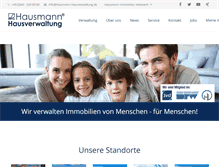 Tablet Screenshot of hausmann-hausverwaltung.de